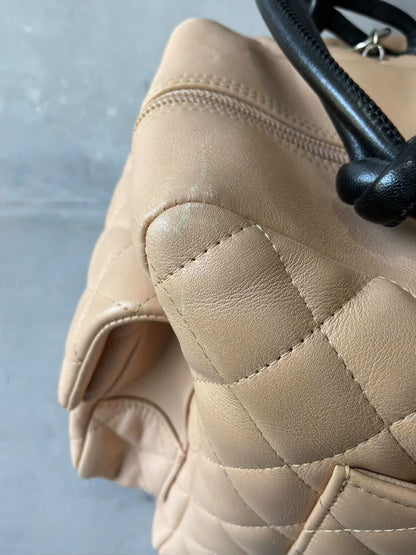 Chanel Cambon Ligne Beige Reporter Bag