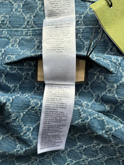 Gucci Monogram Metallic Reversible Denim Jacket