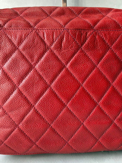 90’s Chanel Kelly Flap Caviar Shoulder Bag
