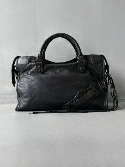 Balenciaga Classic City Black on Brass Lambskin Bag