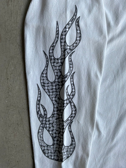 90s Chrome Hearts Flame Sleeves Spine Cross Longsleeves