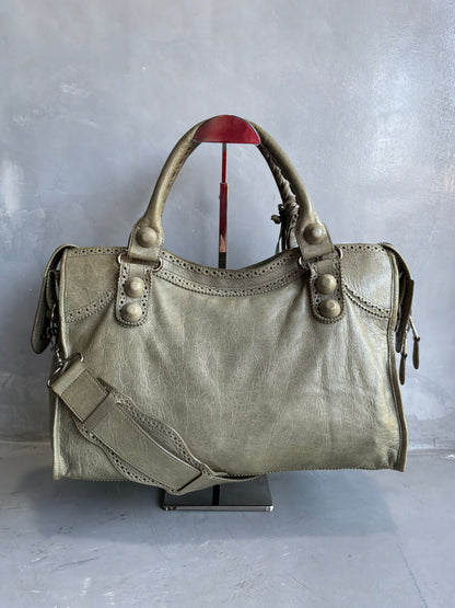 Balenciaga Classic City Giant Studs Beige