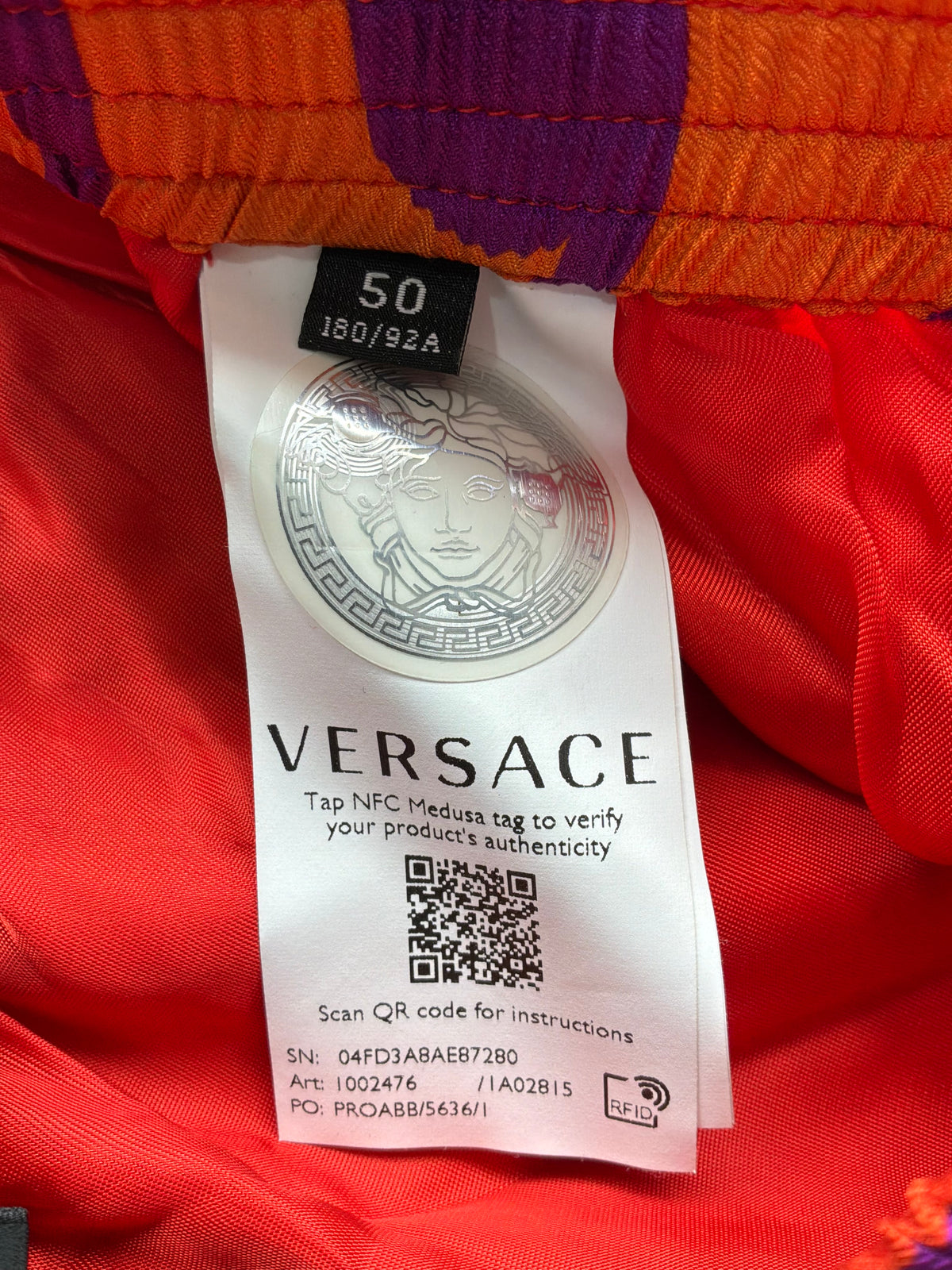 Versace Medusa Music Silk Shorts