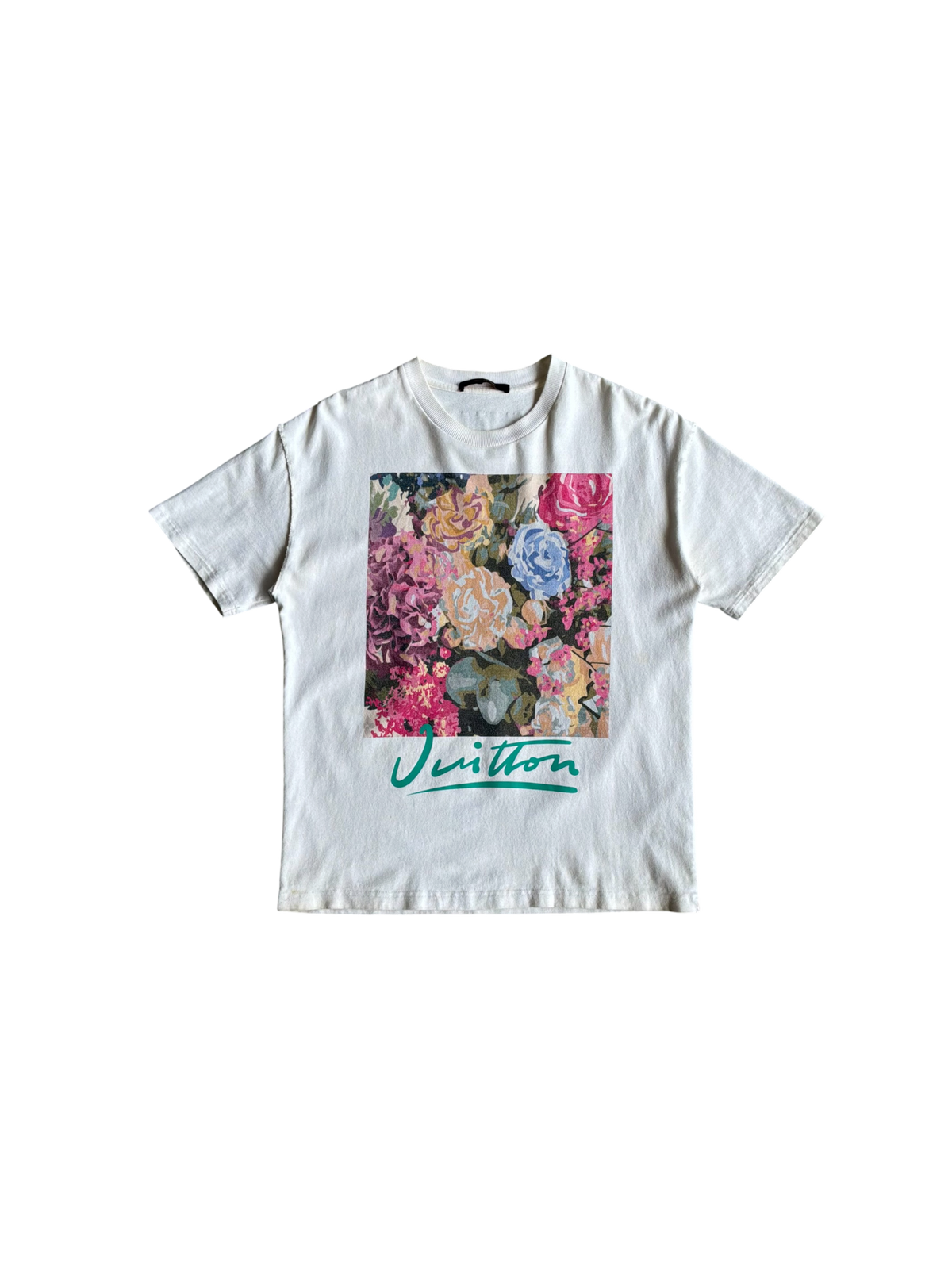 Louis Vuitton Virgil Abloh Graffiti Floral Tee