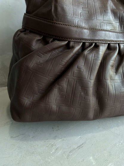 Fendi Leather Monogram Chef Bag