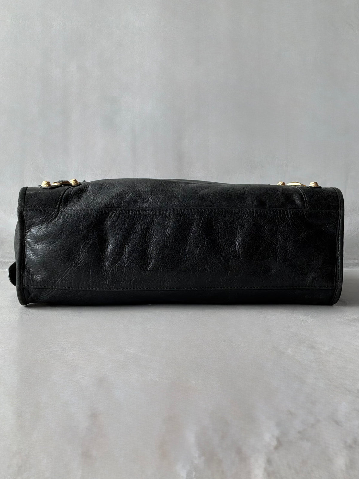 Balenciaga Classic City Black on Gold Giant 21 Lambskin Bag