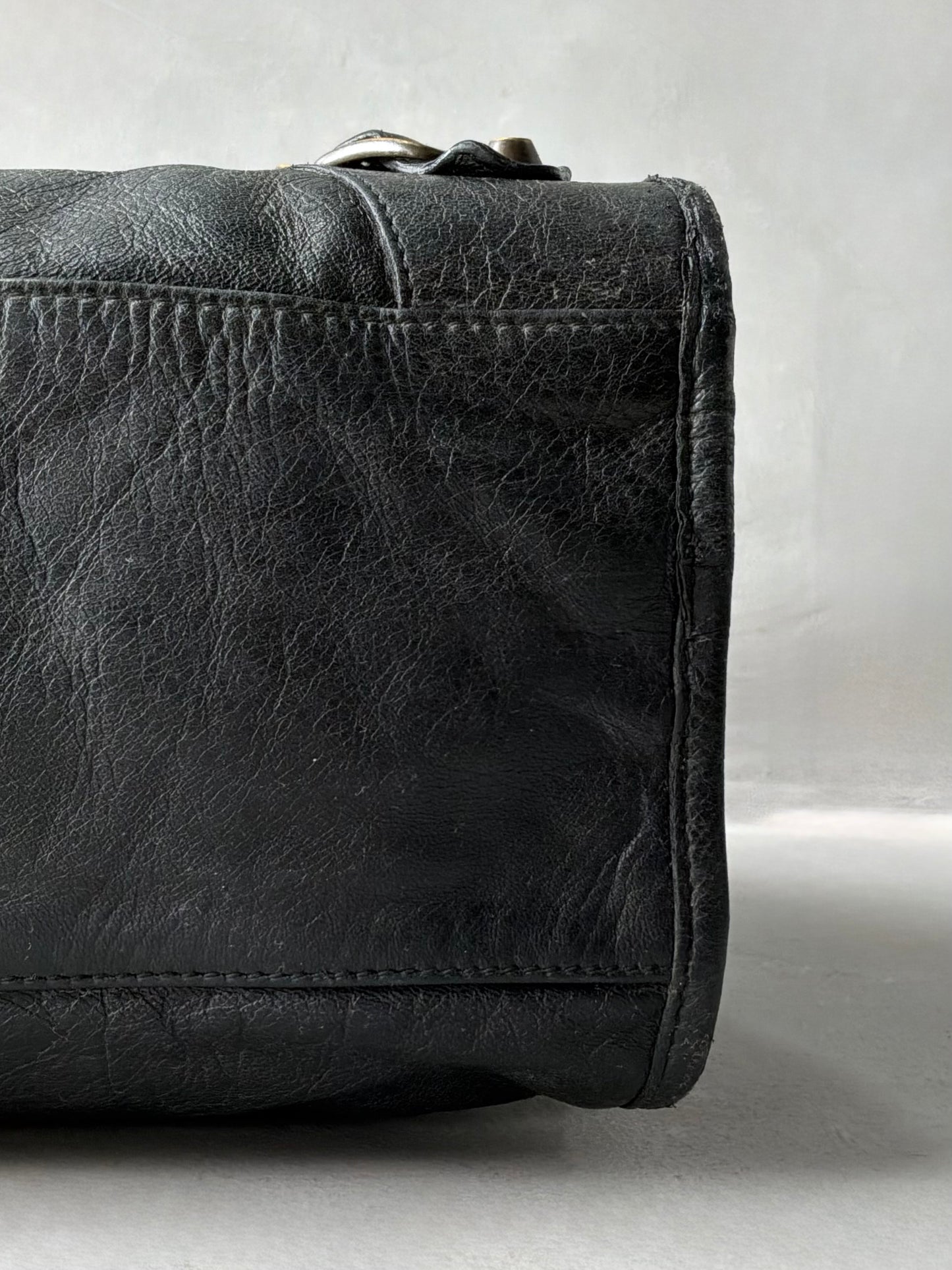 Balenciaga Classic City Black on Brass Lambskin Bag