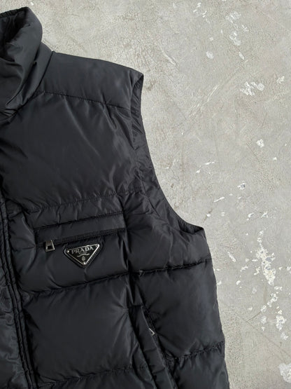Prada Chest Emblem Puffer Vest
