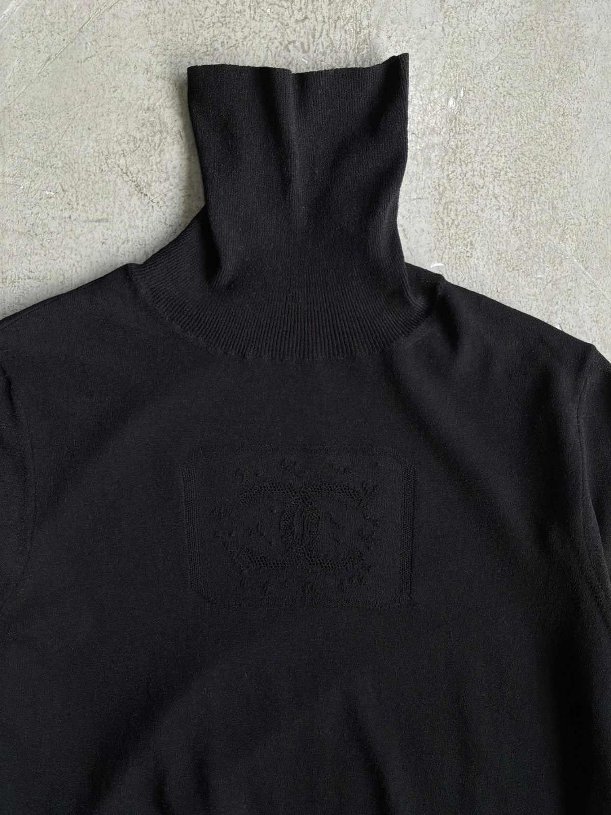 Chanel Embroidered CC Wool Turtle Neck