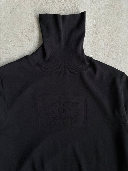 Chanel Embroidered CC Wool Turtle Neck