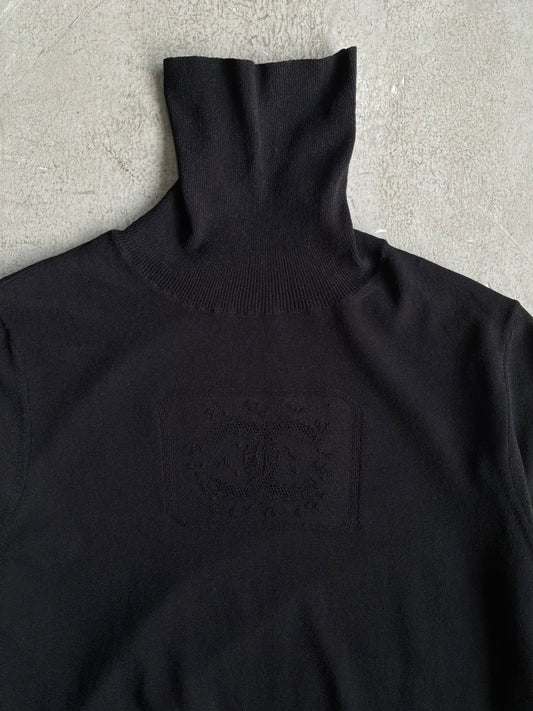 Chanel Embroidered CC Wool Turtle Neck