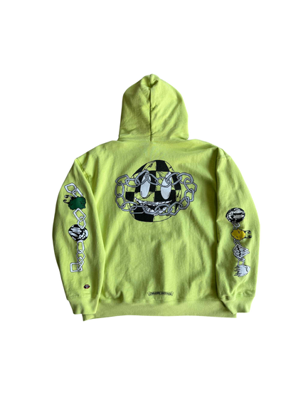 Chrome Hearts Matty Boy Lime Green Chainlink Hoodie