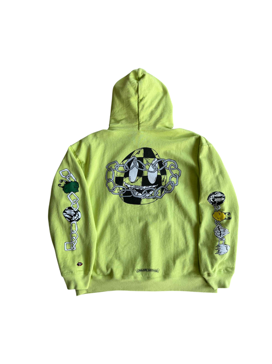 Chrome Hearts Matty Boy Lime Green Chainlink Hoodie