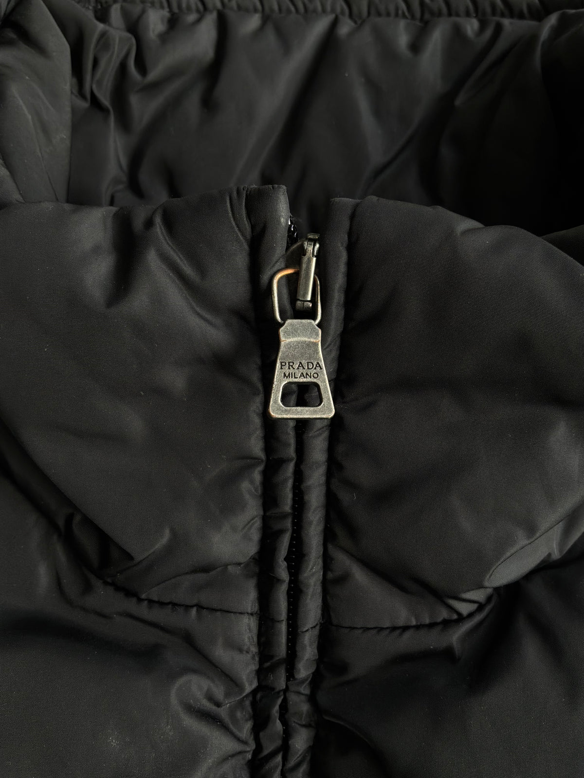 Prada Chest Emblem Puffer Vest