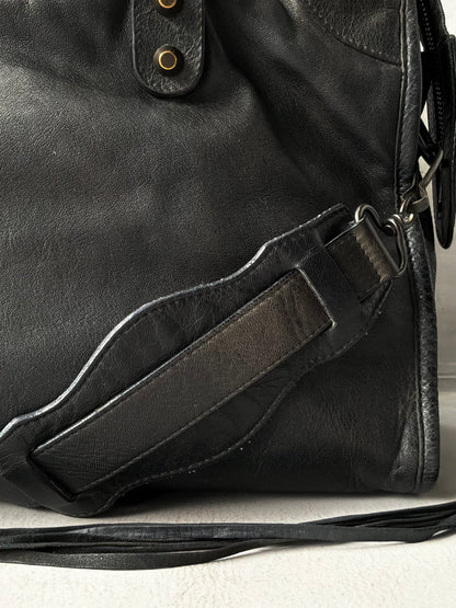 Balenciaga Classic City Black on Brass Lambskin Bag