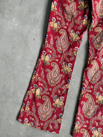 Dior Galliano Era Paisley Flared Pants