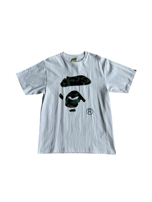 Bape Thermography Ape Head White Tee