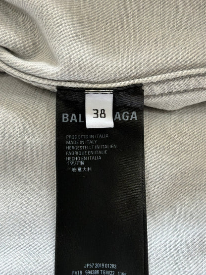 Balenciaga Embroidered Script Denim Jacket