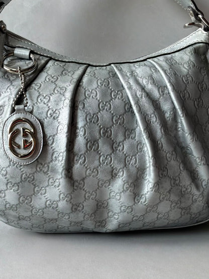 Gucci Monogram Metallic Hobo Bag