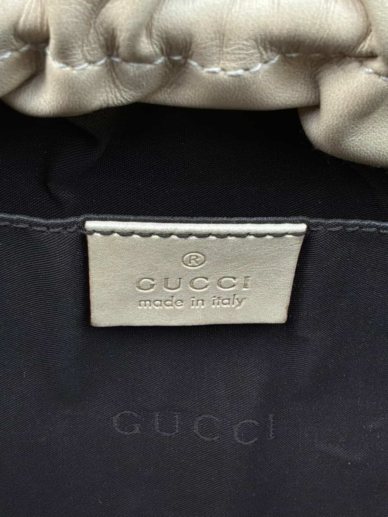 Gucci Tom Ford Era Leather Tattoo Floral Bamboo Handbag