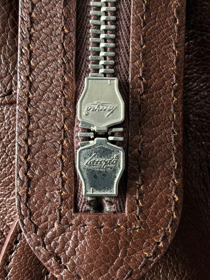 Balenciaga Part Time Chocolate Brown on Silver Lambskin Bag