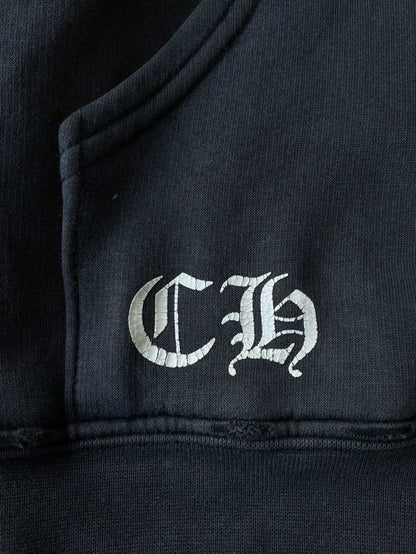 Vintage Chrome Hearts Tonal Cross Thermal Zip Hoodie
