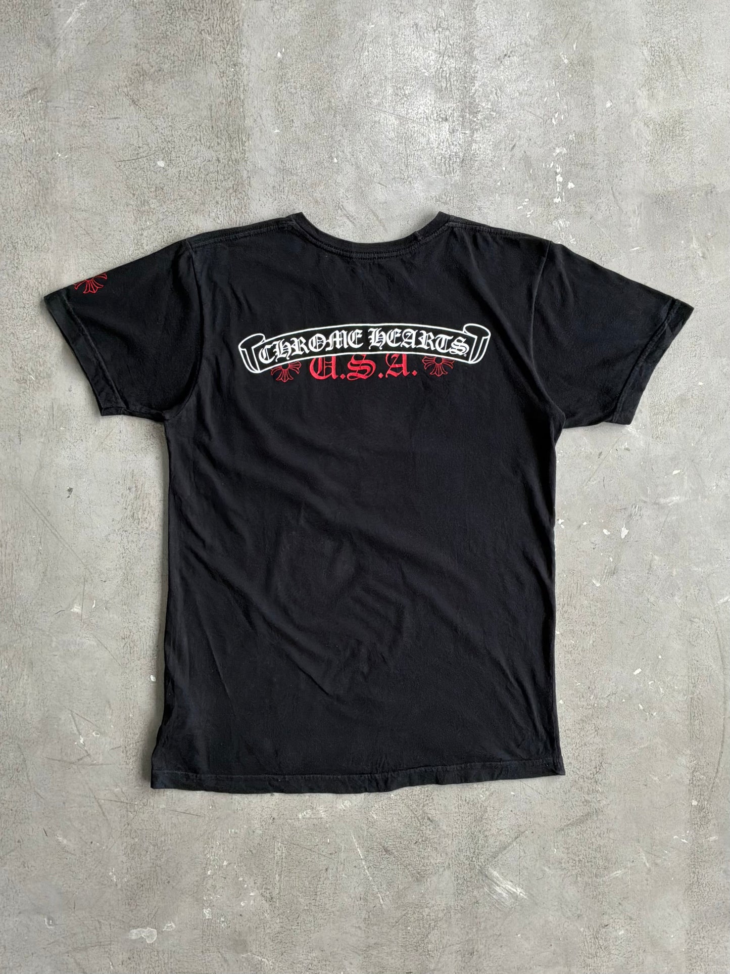 Chrome Hearts USA Scroll Logo Tee