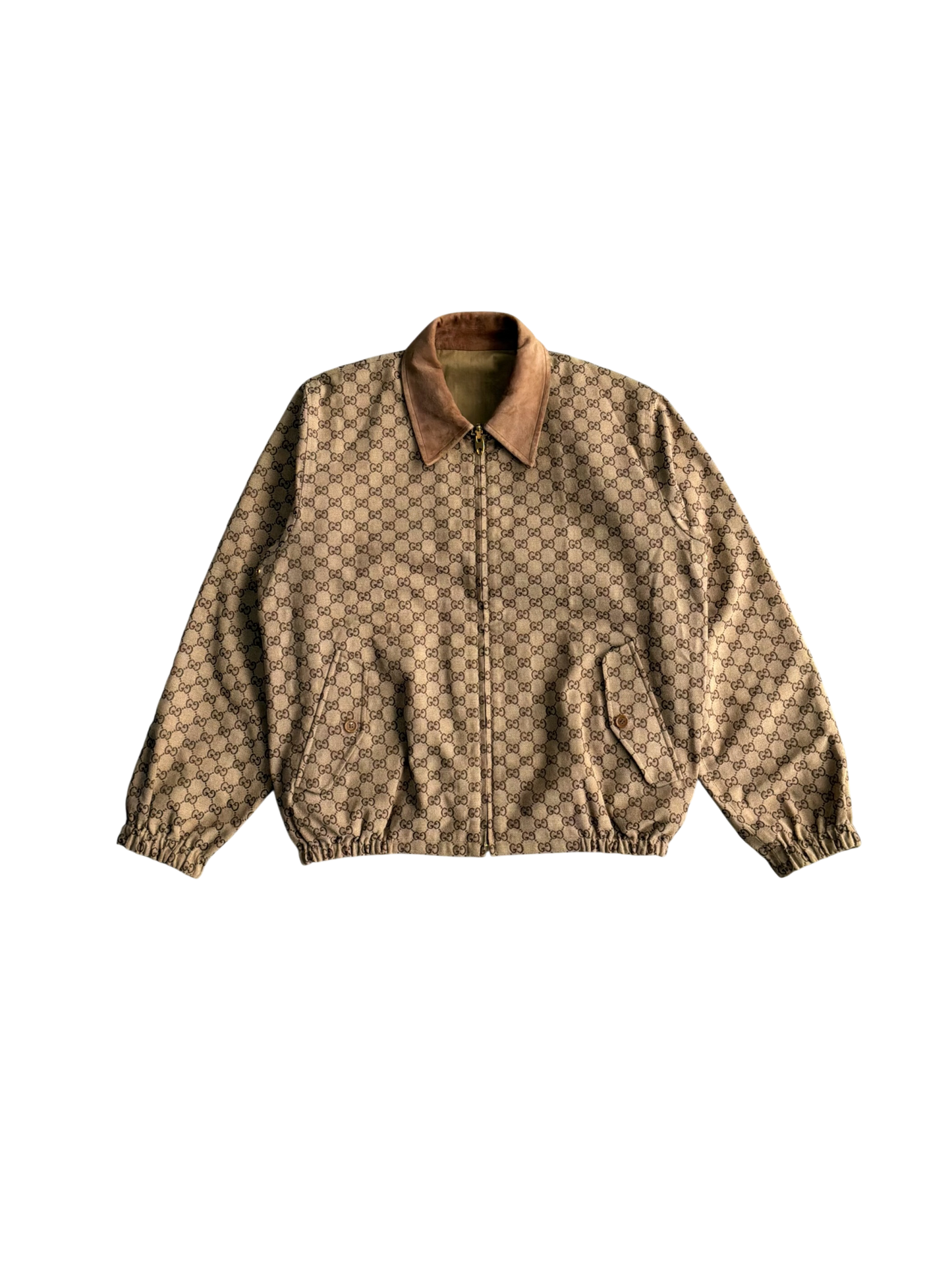 Gucci Tan Monogram Reversible Jacket