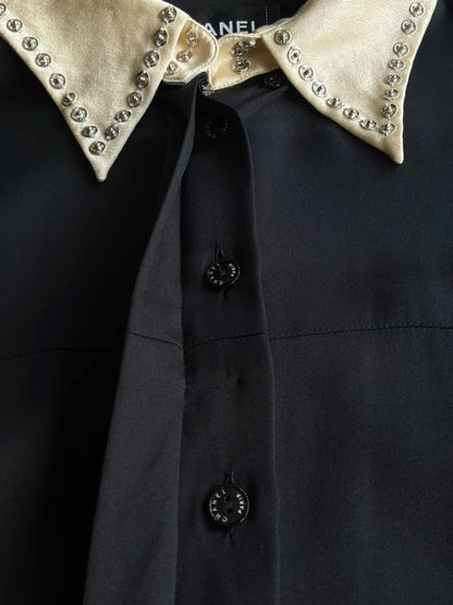 Chanel Beaded Silk Polo