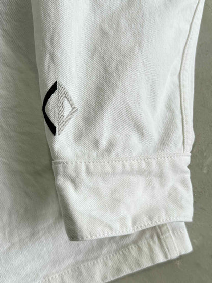 Dior Embroidered Cd Letter Denim White Jackrt