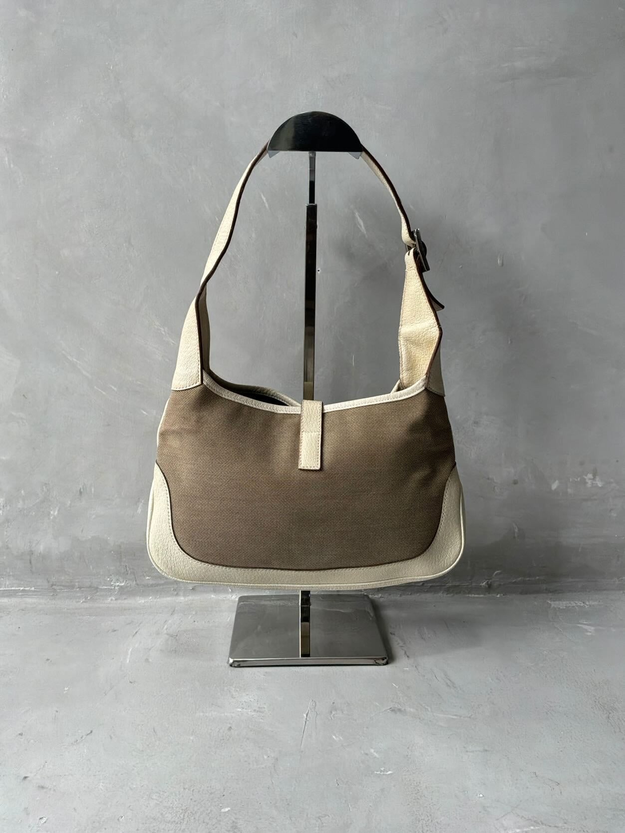 Gucci Canvas Leather Jackie Bag
