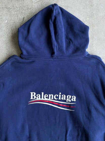 Balenciaga Political Campaign Blue Hoodie
