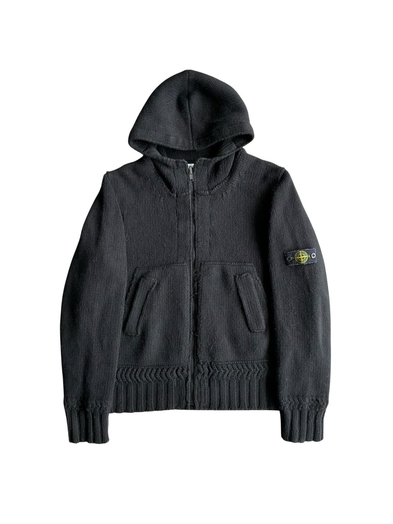 90s Stone Island Knit Zip Hoodie