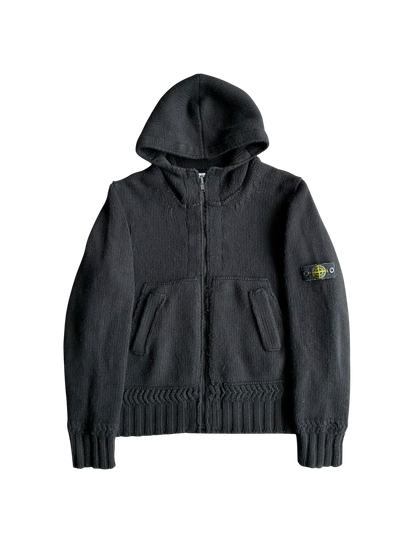 90s Stone Island Knit Zip Hoodie