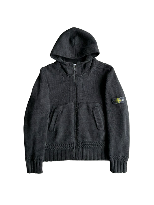 90s Stone Island Knit Zip Hoodie