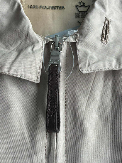 Prada Vintage Brown Tab Harrington Jacket