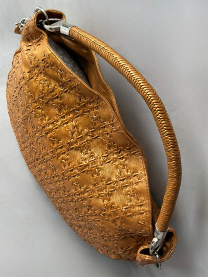 Dior Galliano Era Whipstitch Large Hobo Bag