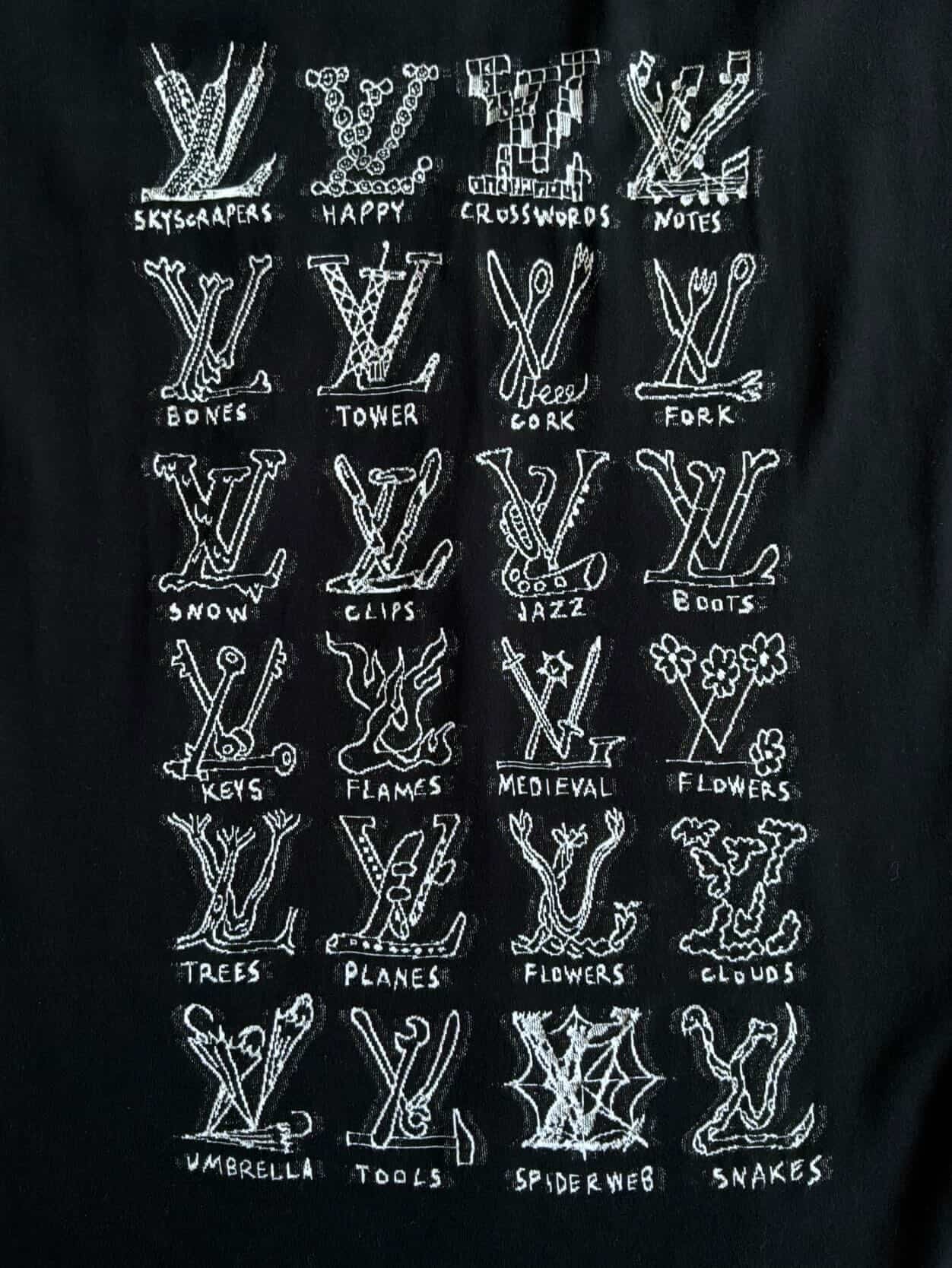 Louis Vuitton Cartoon Jacquard Logos Tee