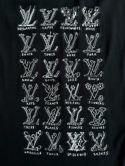 Louis Vuitton Cartoon Jacquard Logos Tee