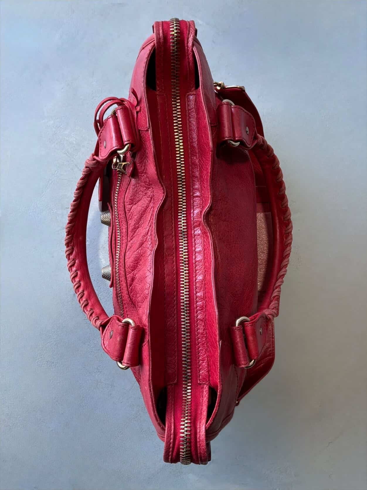 Balenciaga Classic City Giant 21 Bronze Red Lambskin Bag