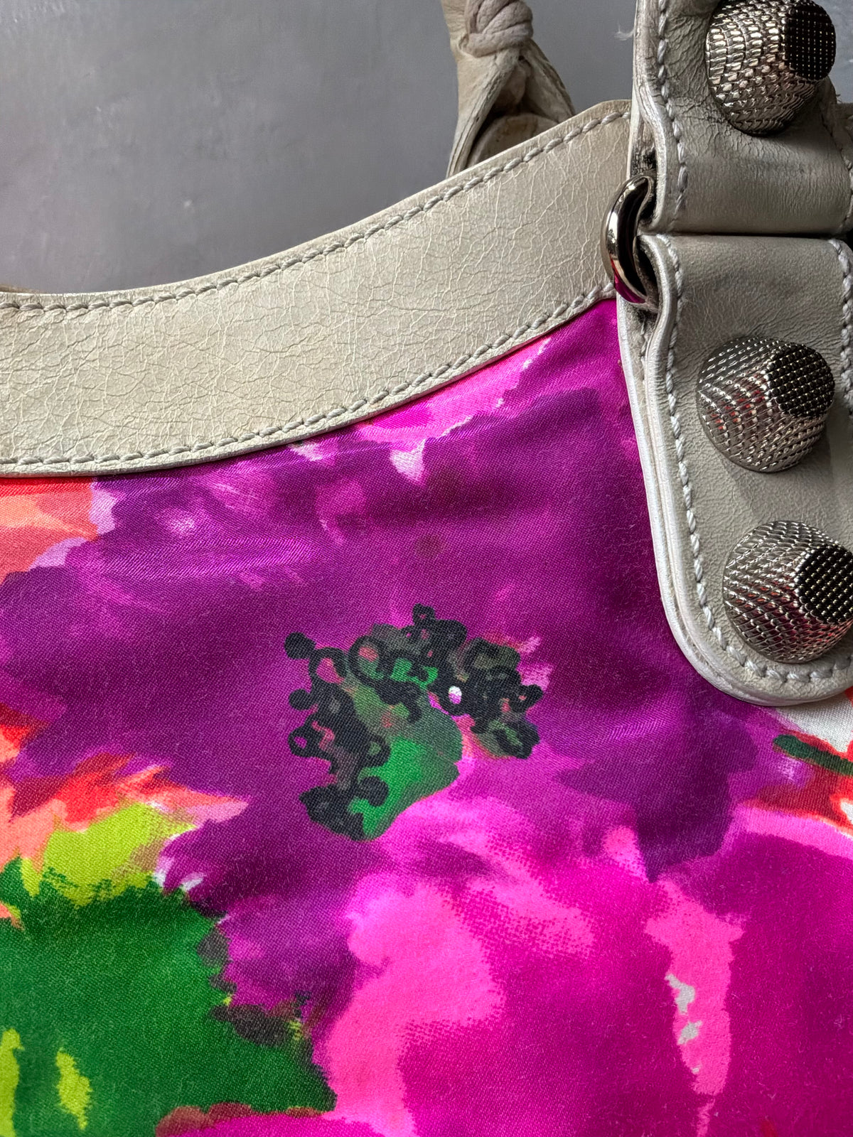 Balenciaga Mid Day Floral Giant 21 Lambskin Bag