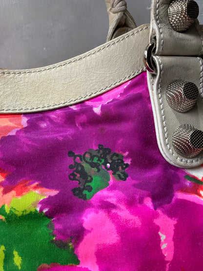 Balenciaga Mid Day Floral Giant 21 Lambskin Bag