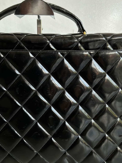 90’s Chanel Patent Leather Briefcase