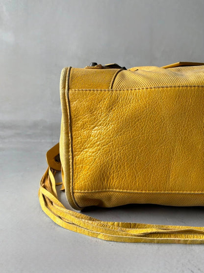Balenciaga City Lemon Lambskin Bag