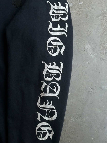 Vintage Chrome Hearts x Big Bang Leather Cross Patch Hoodie