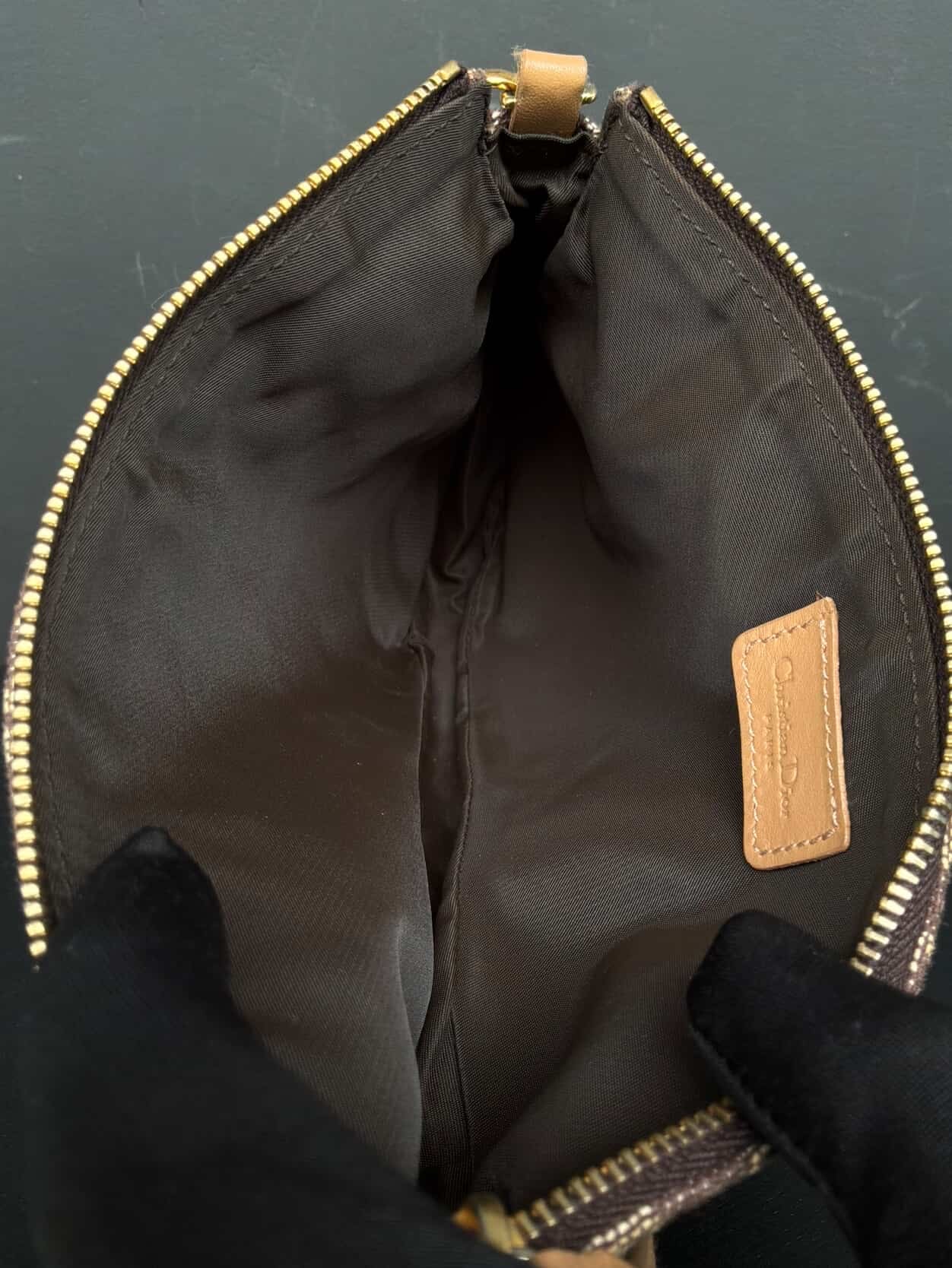 Dior Vintage Brown Oblique Saddle Bag