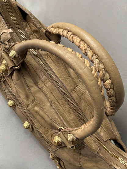 Balenciaga Part Time Old Chevre Beige Giant 21 Lambskin Bag