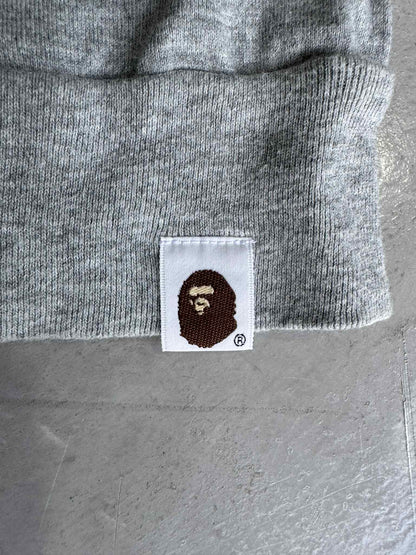 Bape Grey Script Logo Sweater