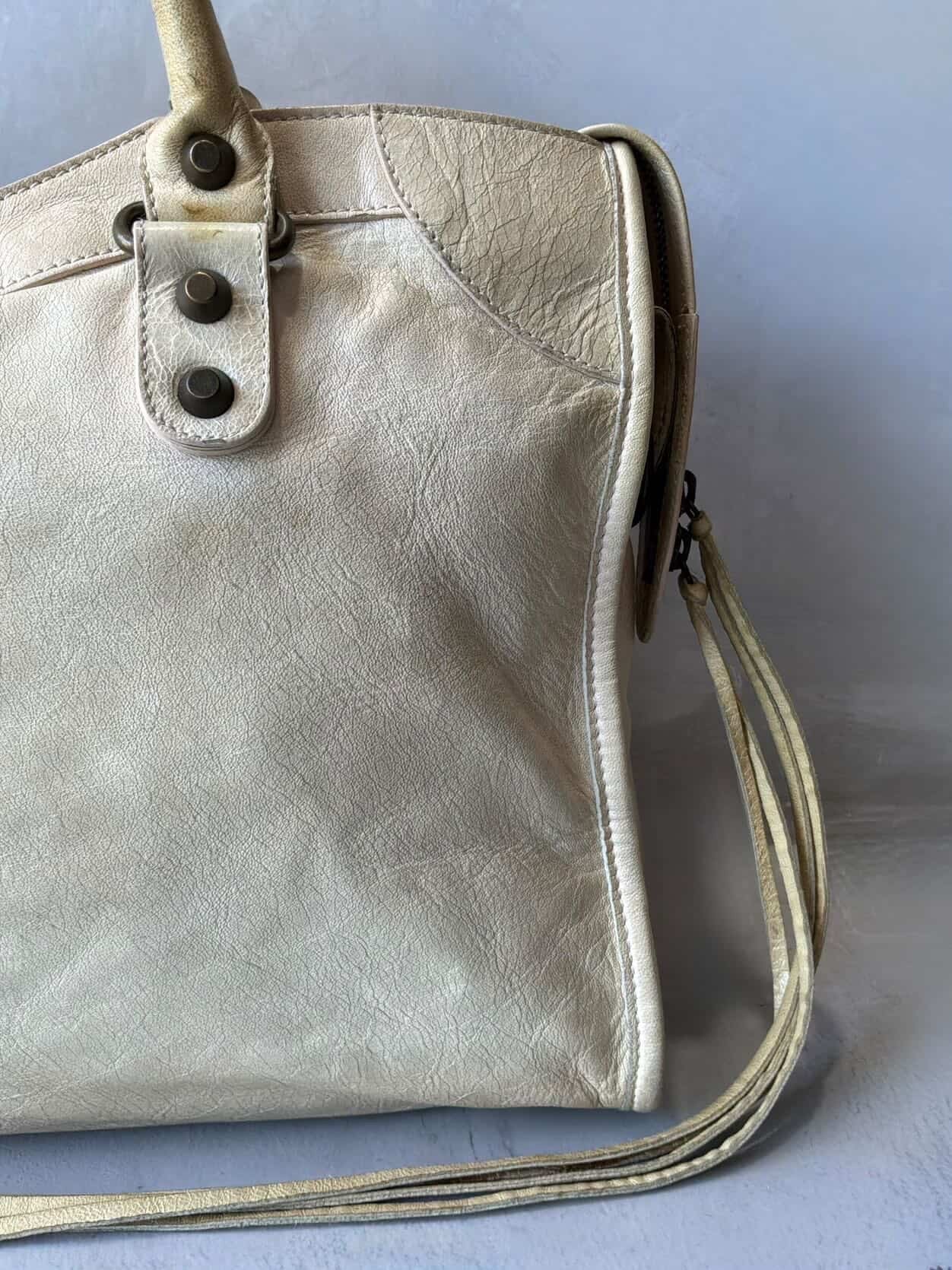 Balenciaga Classic City Beige Lambskin Bag