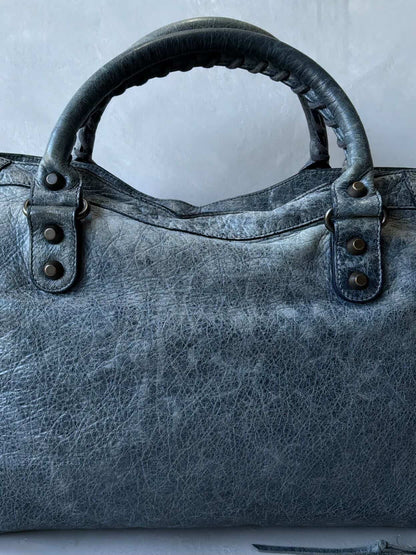 Balenciaga Classic City Navy Lambskin Bag